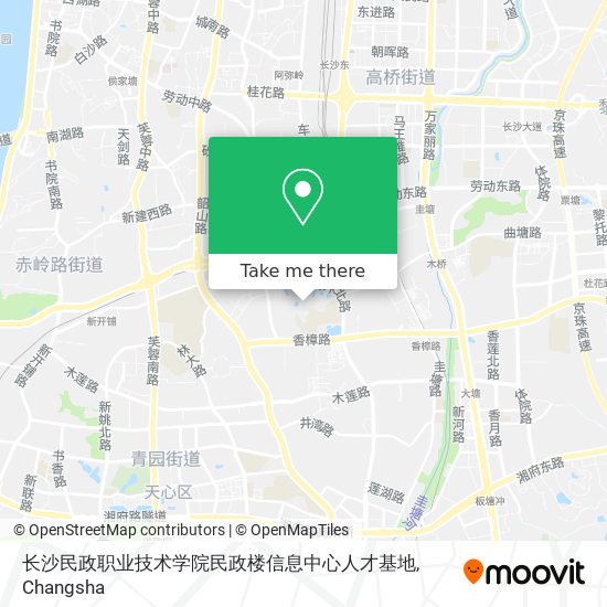 长沙民政职业技术学院民政楼信息中心人才基地 map
