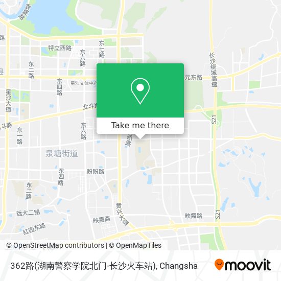 362路(湖南警察学院北门-长沙火车站) map