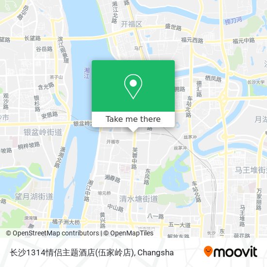 长沙1314情侣主题酒店(伍家岭店) map