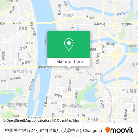 中国民生银行24小时自助银行(芙蓉中路) map