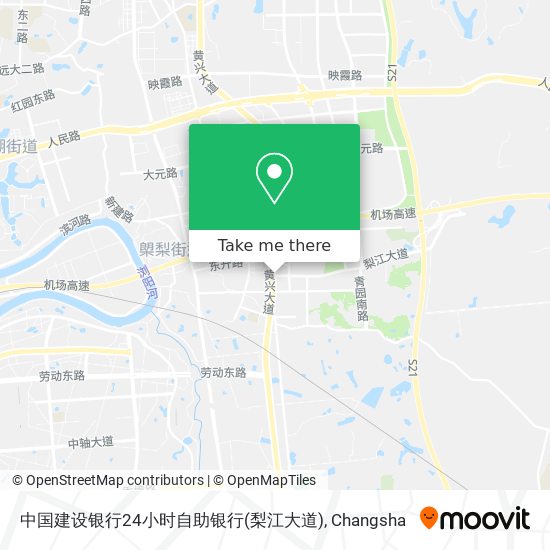 中国建设银行24小时自助银行(梨江大道) map