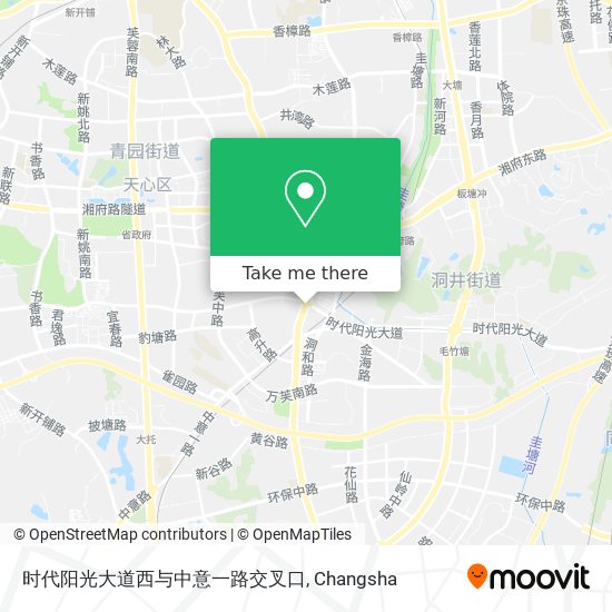 时代阳光大道西与中意一路交叉口 map