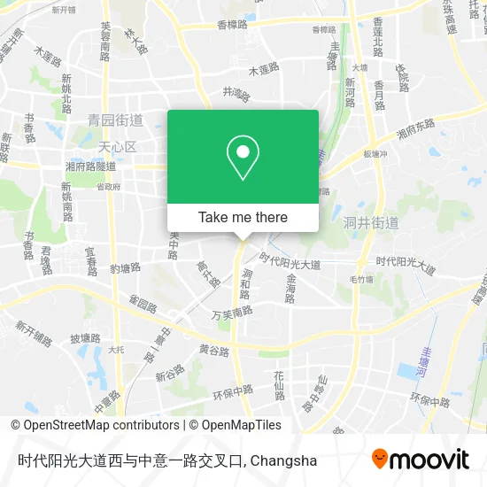 时代阳光大道西与中意一路交叉口 map