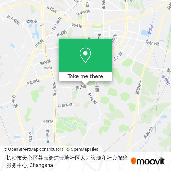 长沙市天心区暮云街道云塘社区人力资源和社会保障服务中心 map