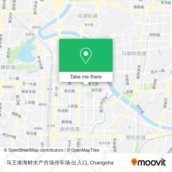 马王堆海鲜水产市场停车场-出入口 map