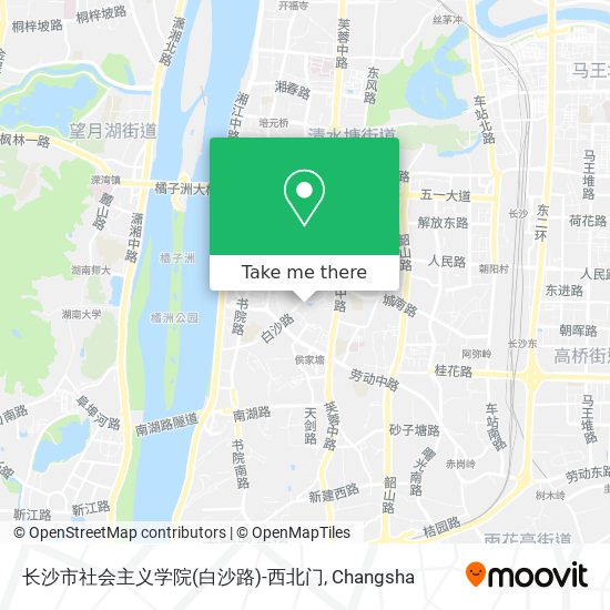 长沙市社会主义学院(白沙路)-西北门 map
