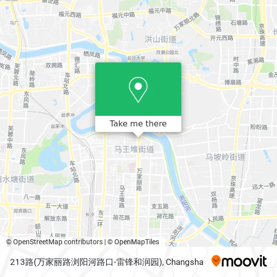 213路(万家丽路浏阳河路口-雷锋和润园) map