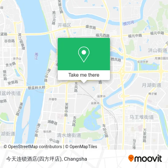 今天连锁酒店(四方坪店) map