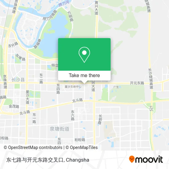东七路与开元东路交叉口 map