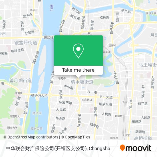 中华联合财产保险公司(开福区支公司) map