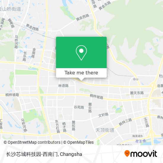 长沙芯城科技园-西南门 map
