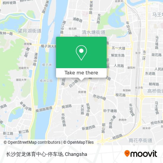 长沙贺龙体育中心-停车场 map