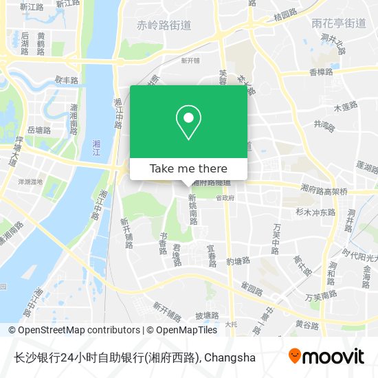 长沙银行24小时自助银行(湘府西路) map