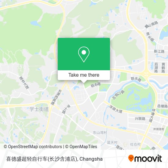 喜德盛超轻自行车(长沙含浦店) map