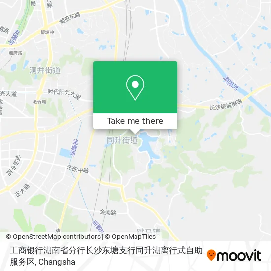 工商银行湖南省分行长沙东塘支行同升湖离行式自助服务区 map