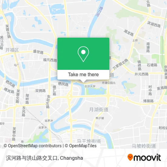 滨河路与洪山路交叉口 map