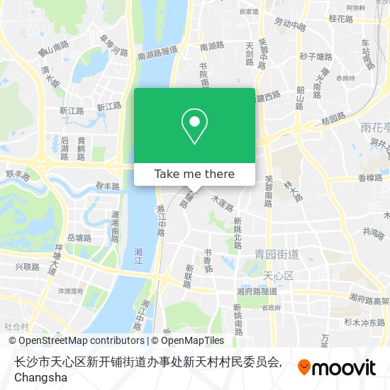 长沙市天心区新开铺街道办事处新天村村民委员会 map