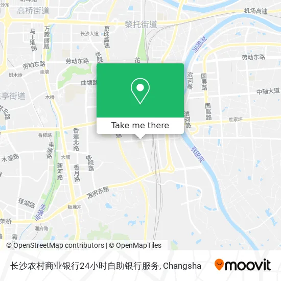 长沙农村商业银行24小时自助银行服务 map