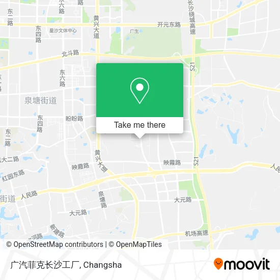 广汽菲克长沙工厂 map