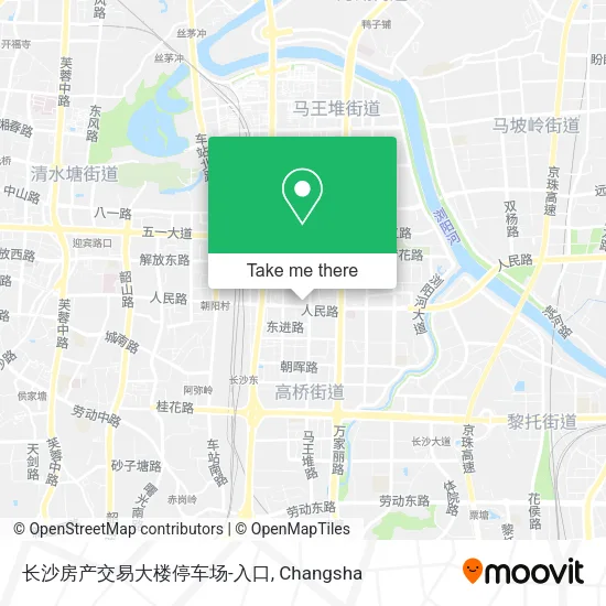 长沙房产交易大楼停车场-入口 map