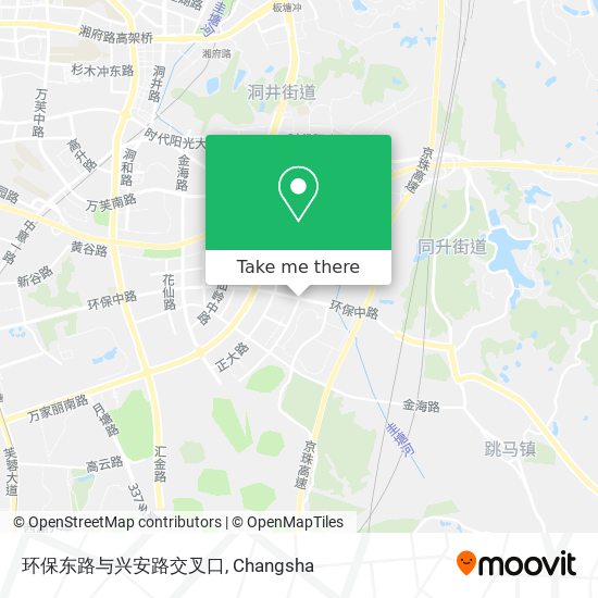环保东路与兴安路交叉口 map