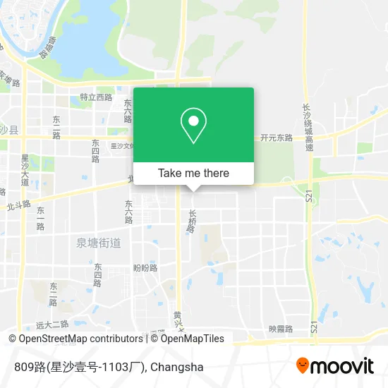 809路(星沙壹号-1103厂) map