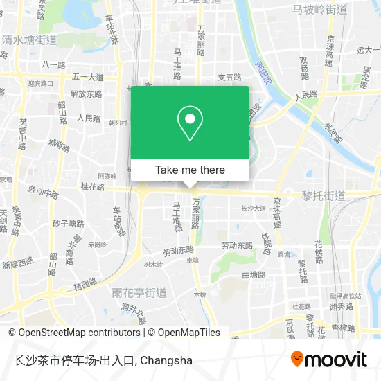 长沙茶市停车场-出入口 map
