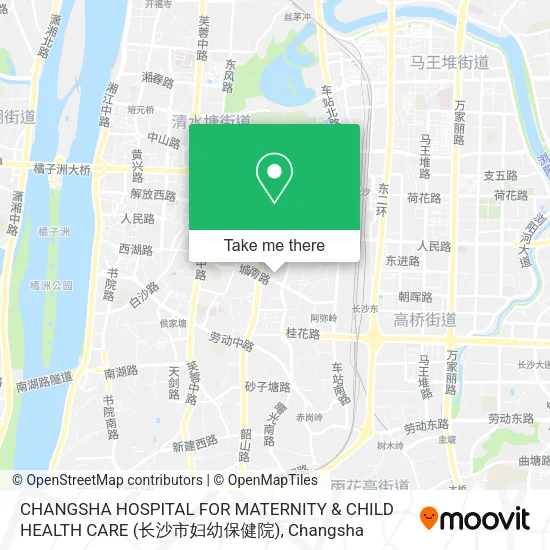 CHANGSHA HOSPITAL FOR MATERNITY & CHILD HEALTH CARE (长沙市妇幼保健院) map
