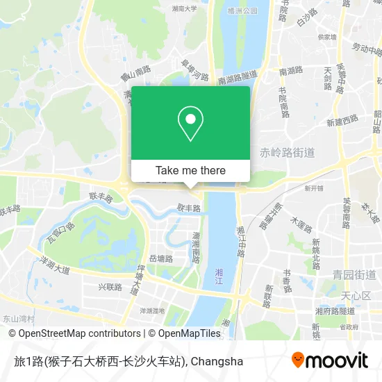 旅1路(猴子石大桥西-长沙火车站) map