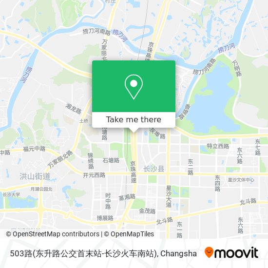 503路(东升路公交首末站-长沙火车南站) map