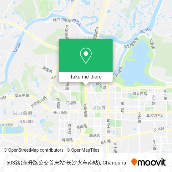 503路(东升路公交首末站-长沙火车南站) map