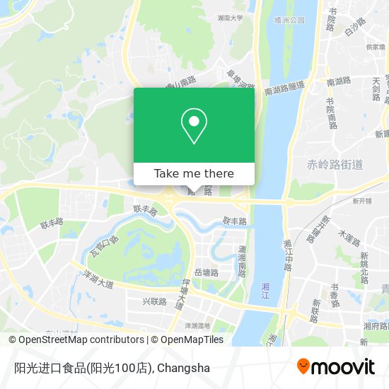 阳光进口食品(阳光100店) map