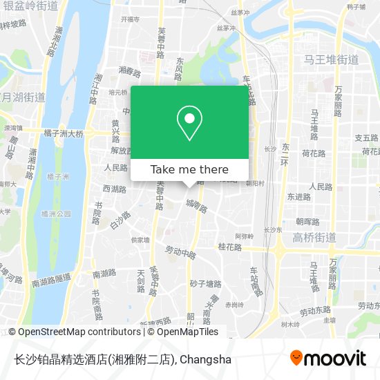 长沙铂晶精选酒店(湘雅附二店) map