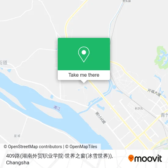 409路(湖南外贸职业学院-世界之窗(冰雪世界)) map