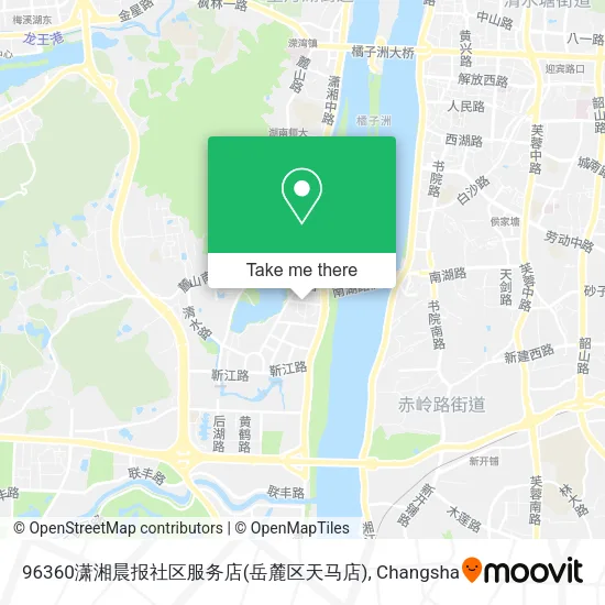 96360潇湘晨报社区服务店(岳麓区天马店) map