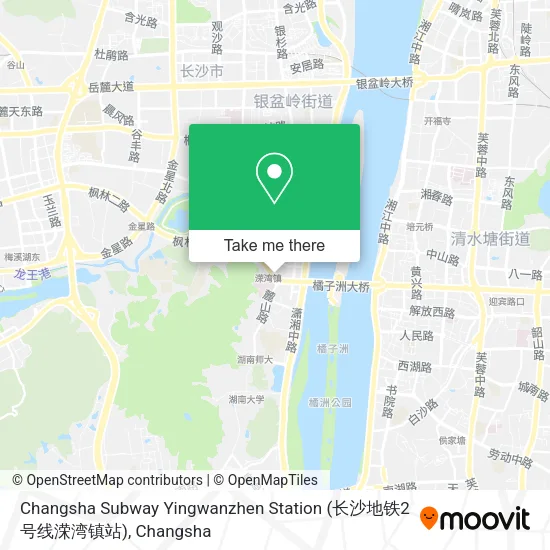 Changsha Subway Yingwanzhen Station (长沙地铁2号线溁湾镇站) map
