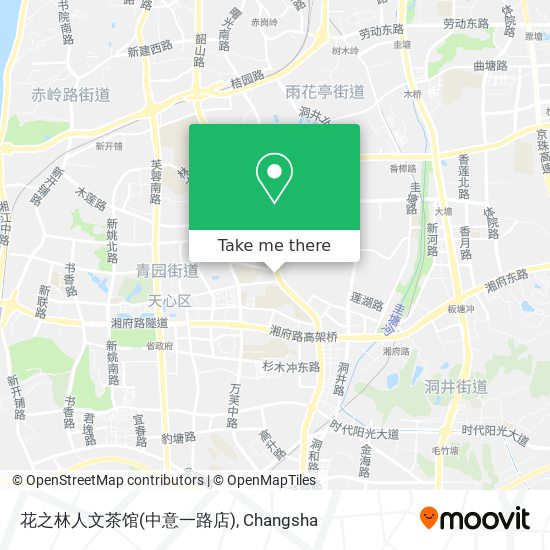 花之林人文茶馆(中意一路店) map