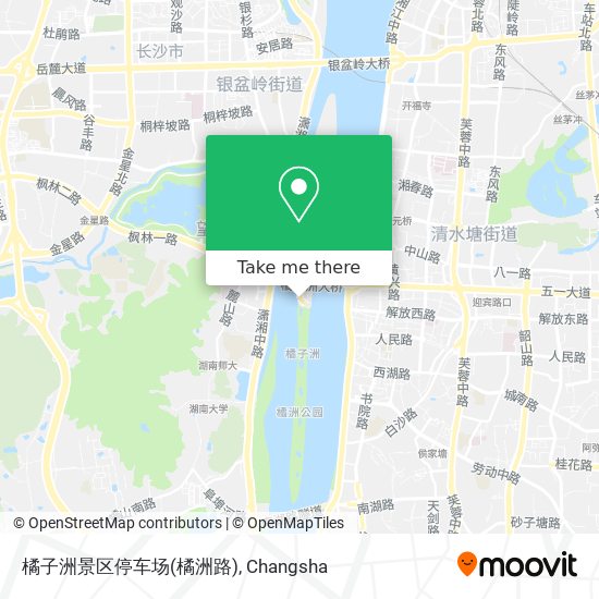 橘子洲景区停车场(橘洲路) map