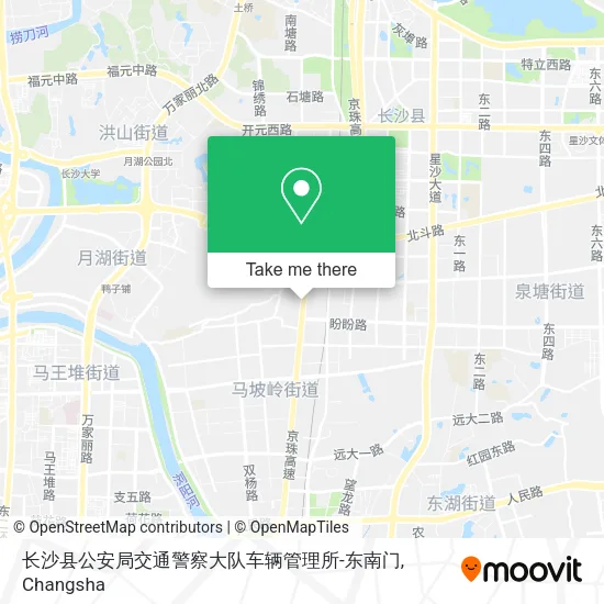 长沙县公安局交通警察大队车辆管理所-东南门 map