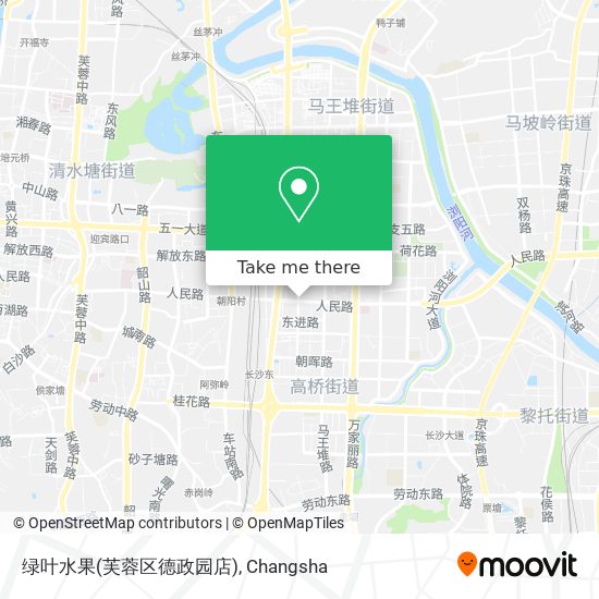 绿叶水果(芙蓉区德政园店) map