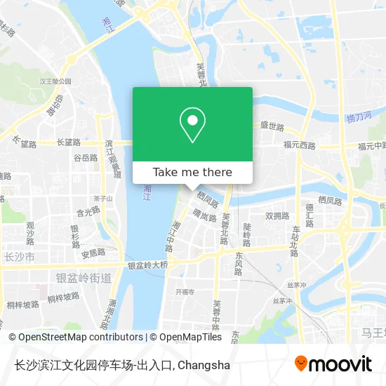 长沙滨江文化园停车场-出入口 map