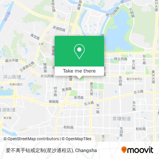 爱不离手钻戒定制(星沙通程店) map
