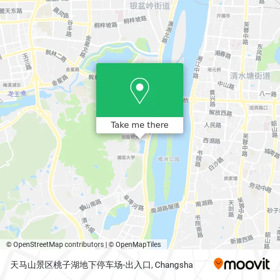 天马山景区桃子湖地下停车场-出入口 map