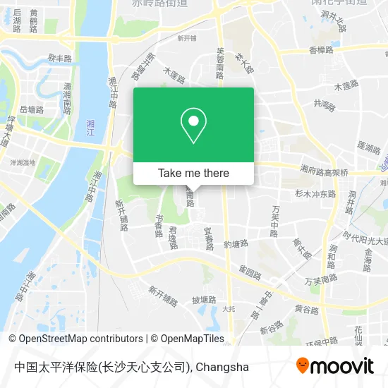 中国太平洋保险(长沙天心支公司) map