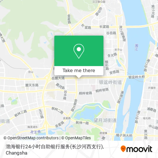 渤海银行24小时自助银行服务(长沙河西支行) map
