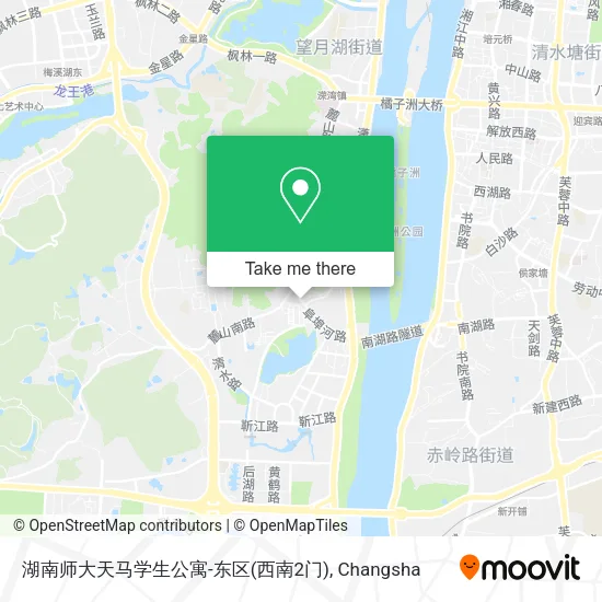 湖南师大天马学生公寓-东区(西南2门) map