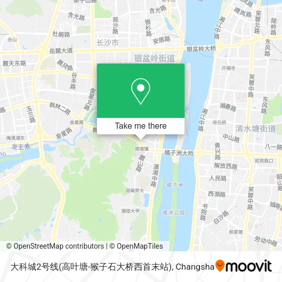 大科城2号线(高叶塘-猴子石大桥西首末站) map