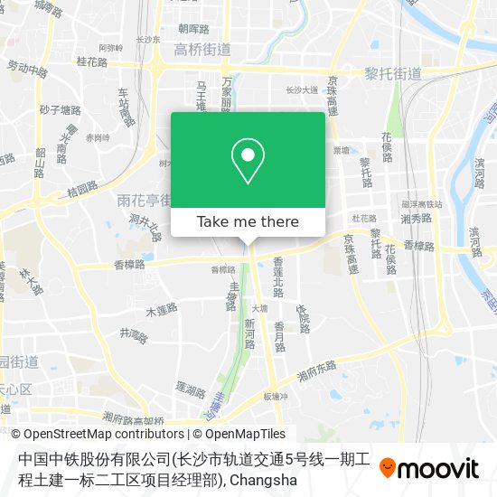 中国中铁股份有限公司(长沙市轨道交通5号线一期工程土建一标二工区项目经理部) map