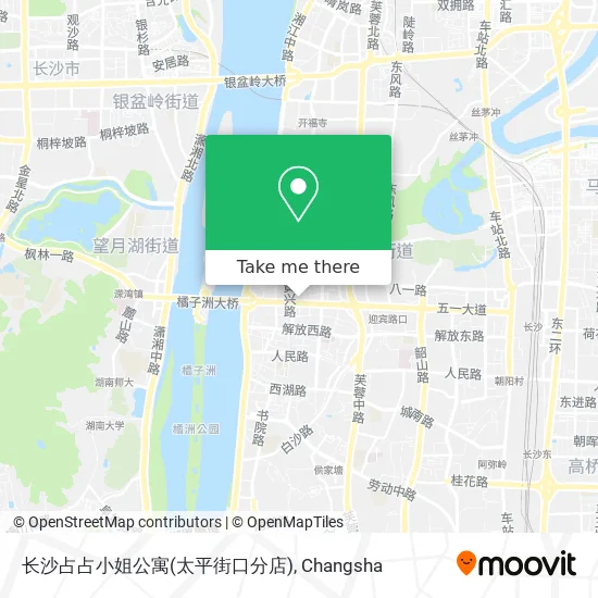 长沙占占小姐公寓(太平街口分店) map