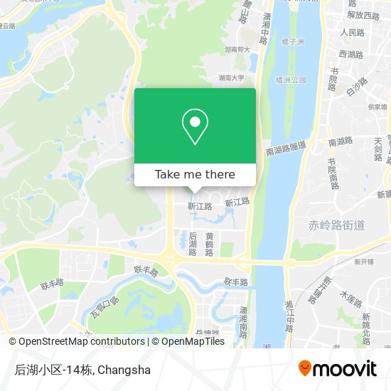 后湖小区-14栋 map